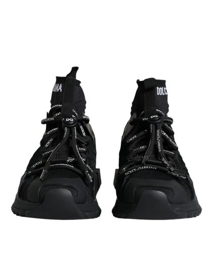  - Black Sorrento Socks Logo Sneakers Shoes