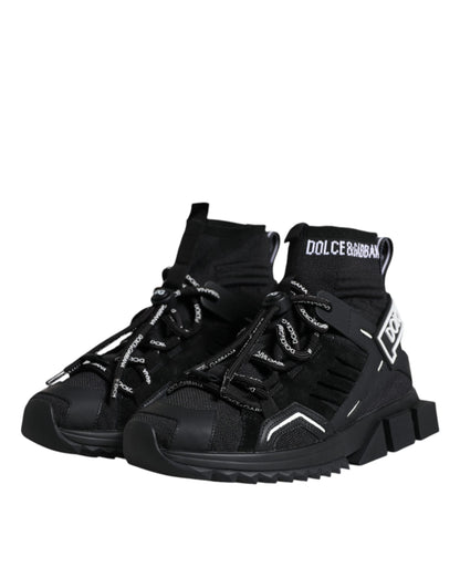  - Black Sorrento Socks Logo Sneakers Shoes