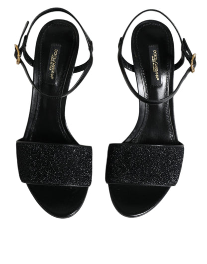  - Black KEIRA Heels Ankle Strap Sandals Shoes