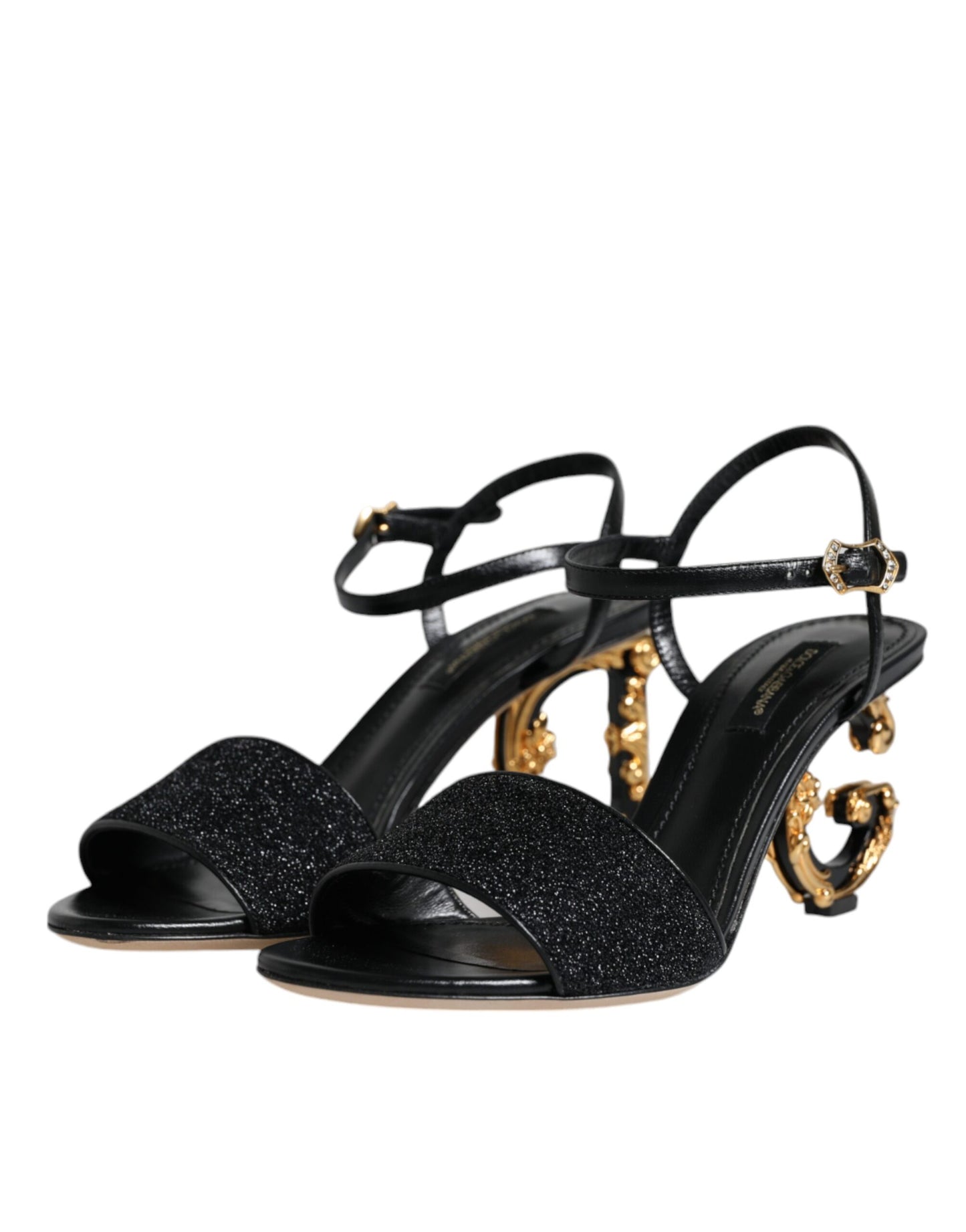  - Black KEIRA Heels Ankle Strap Sandals Shoes