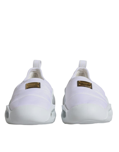  - White Padded Fabric Low Top Sneakers Shoes