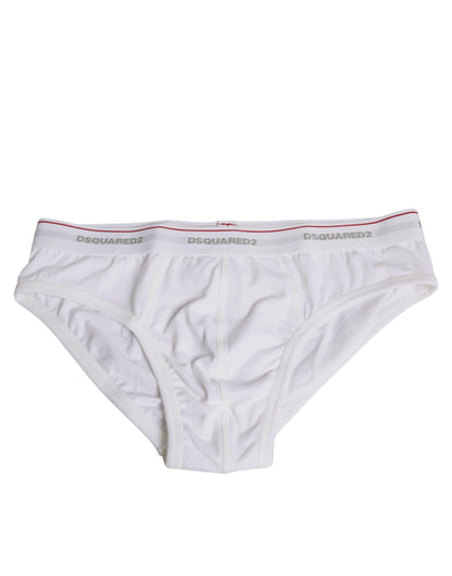  - White Cotton Stretch Women Mid Waist Panty Underwear