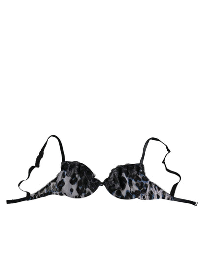  - White Leopard Push Up Reggiseno Bra Underwear