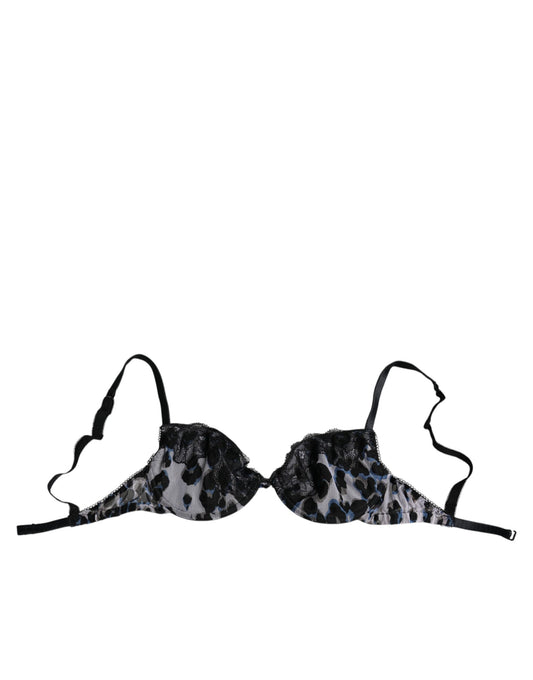  - White Leopard Push Up Reggiseno Bra Underwear