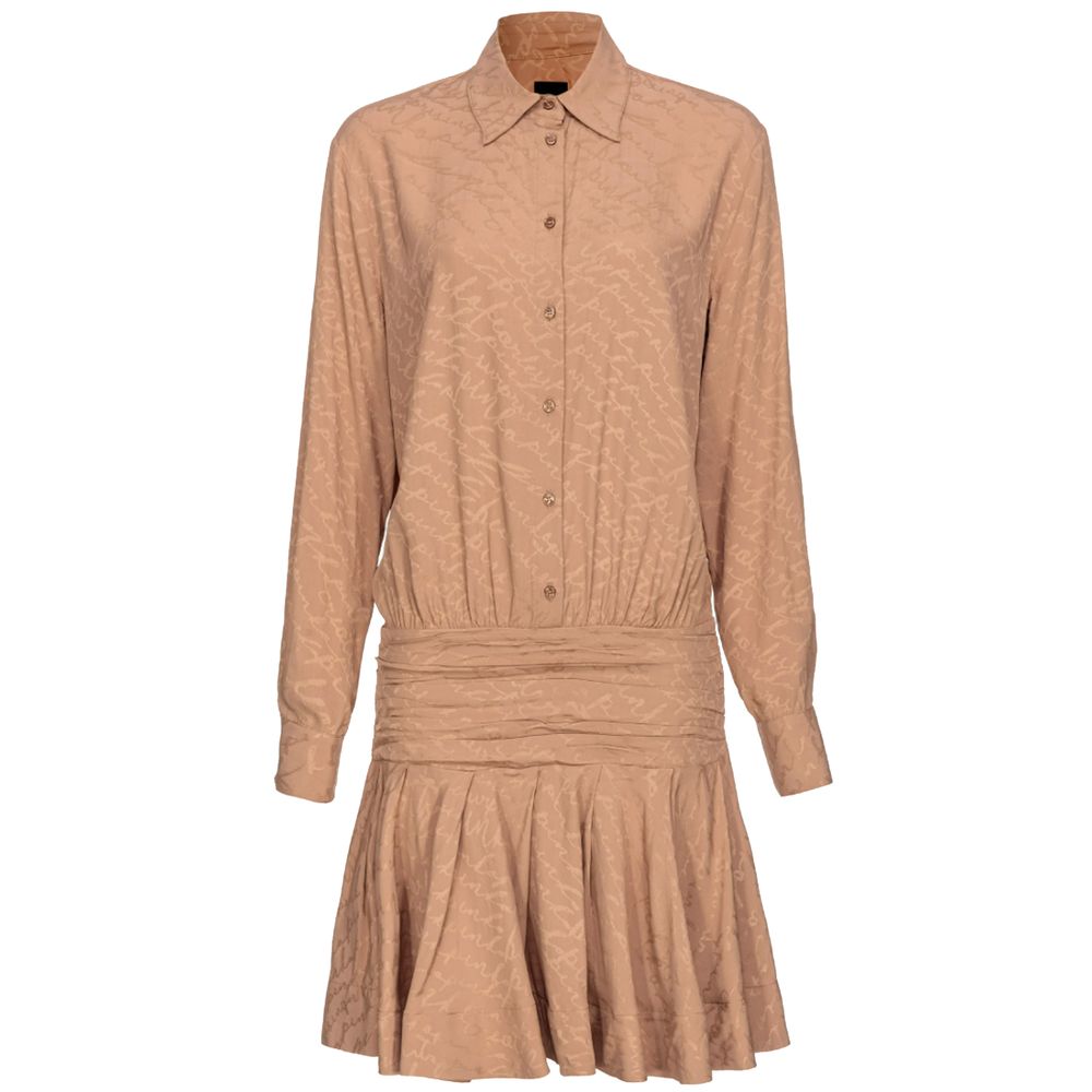 Beige Acetate Dress - The Luxe Alliance