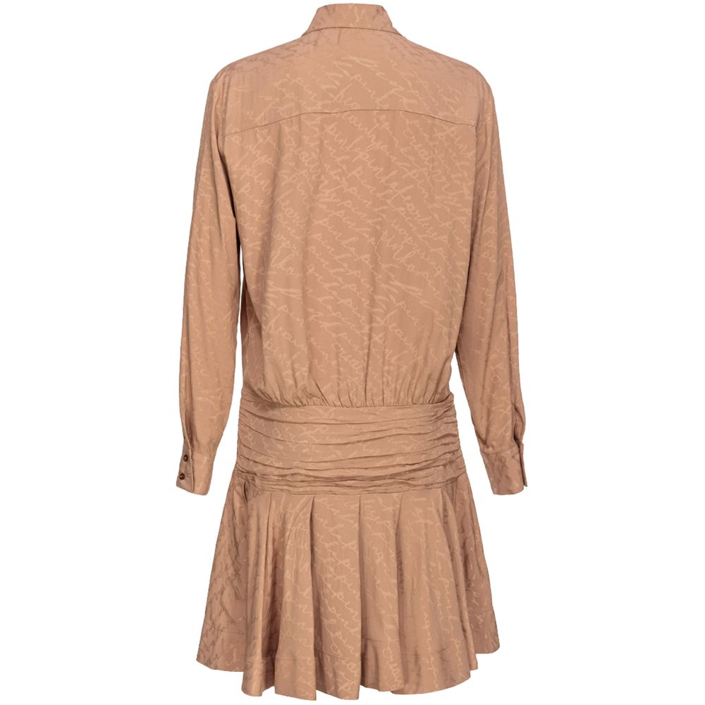 Beige Acetate Dress - The Luxe Alliance