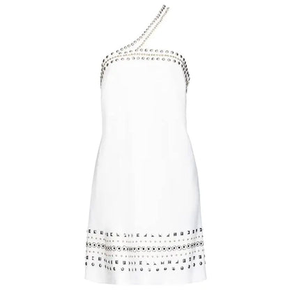 White Polyester Dress - The Luxe Alliance