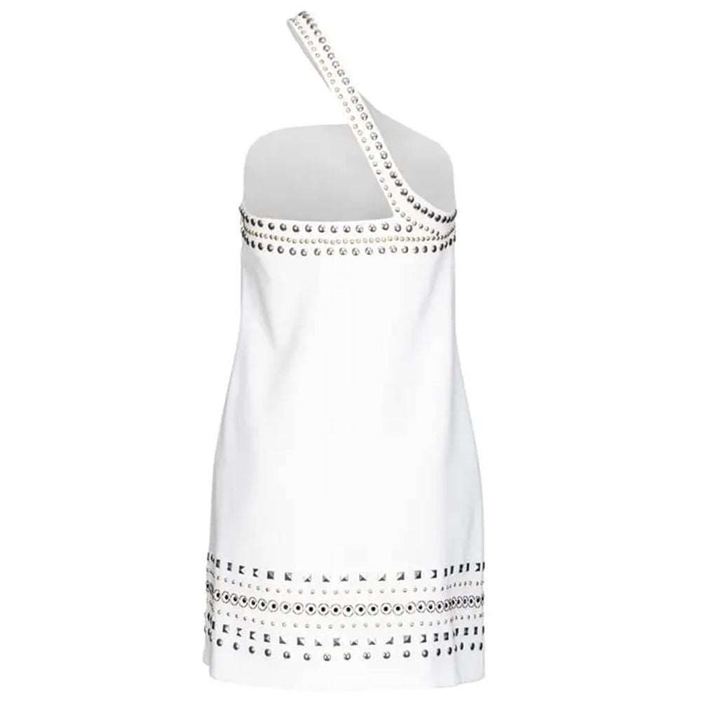 White Polyester Dress - The Luxe Alliance