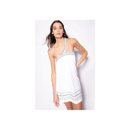 White Polyester Dress - The Luxe Alliance