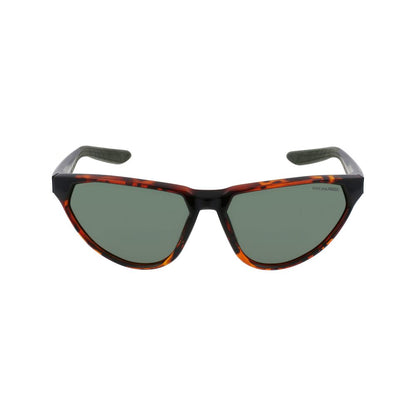 Nike Brown Injected Sunglasses – Unisex Maverick Fierce with Polarized Green Lenses, 60mm