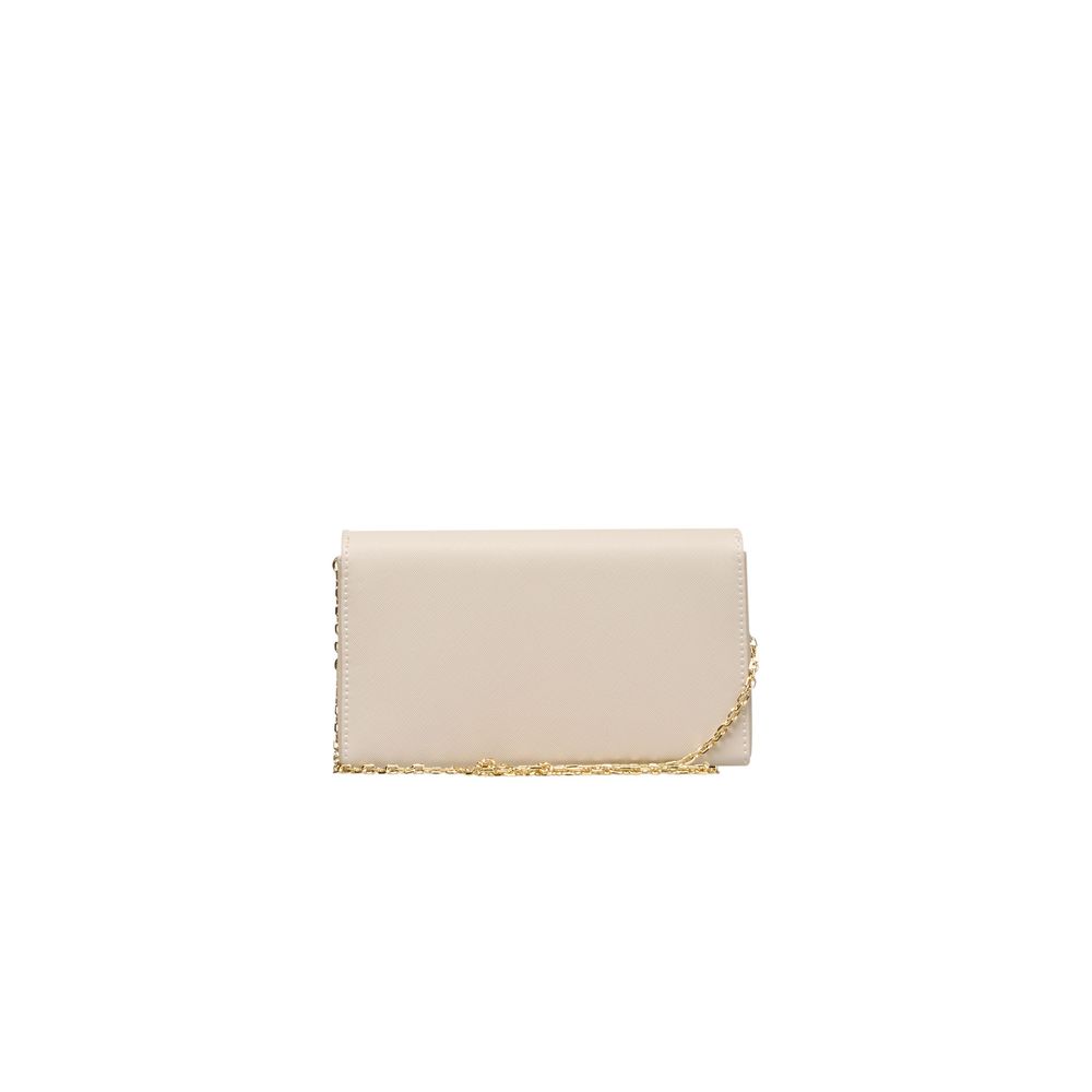 Beige Polyethylene Crossbody Bag