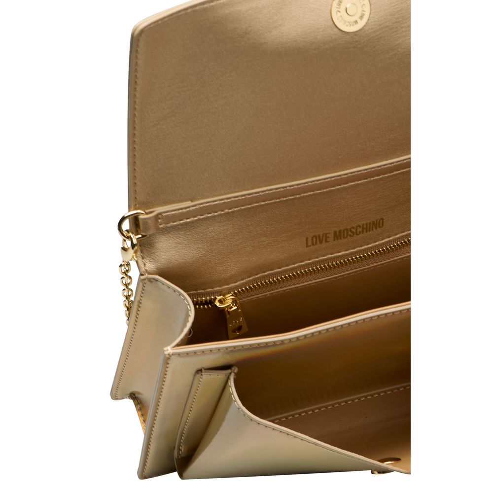 Gold Polyethylene Crossbody Bag - The Luxe Alliance