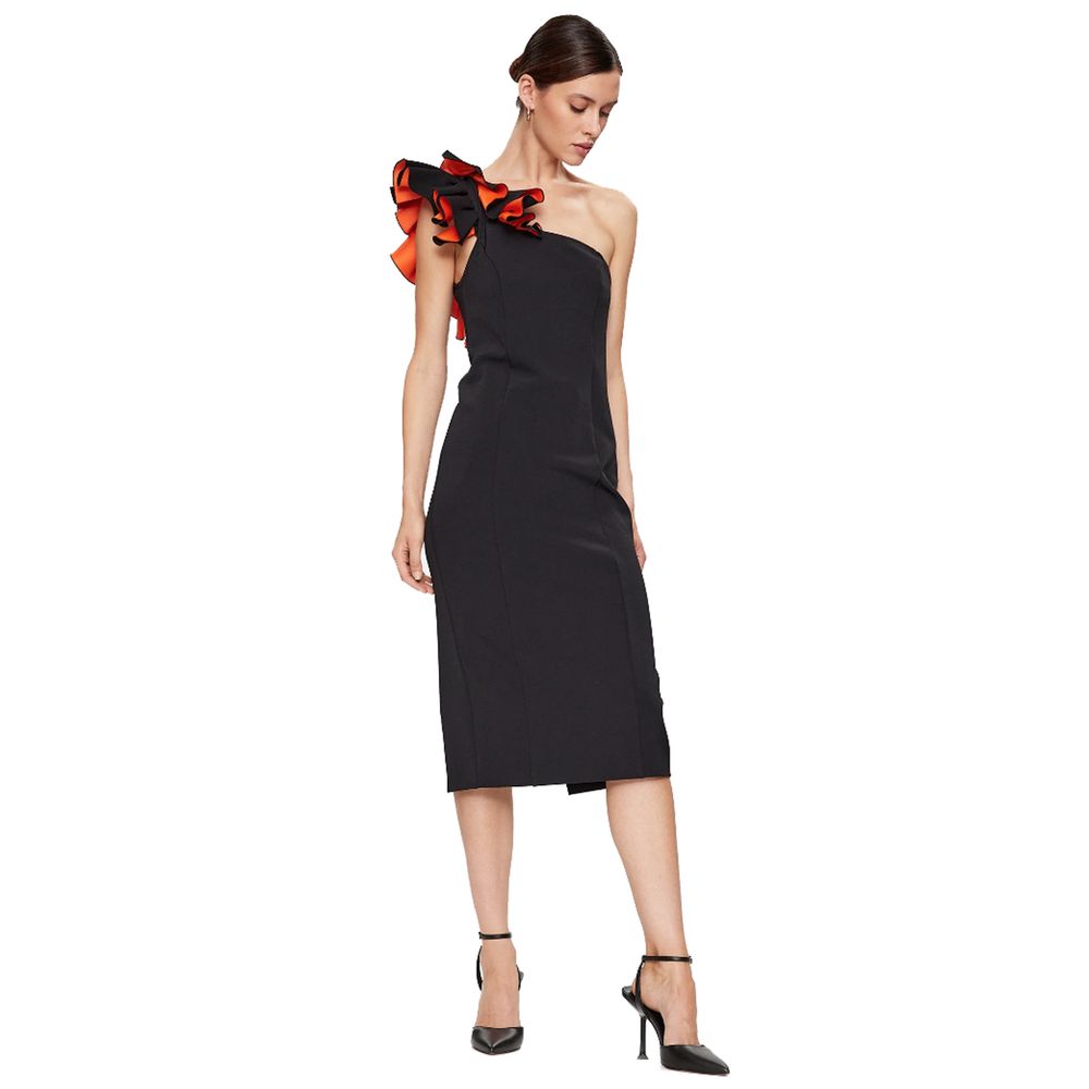 Black Polyester Dress - The Luxe Alliance