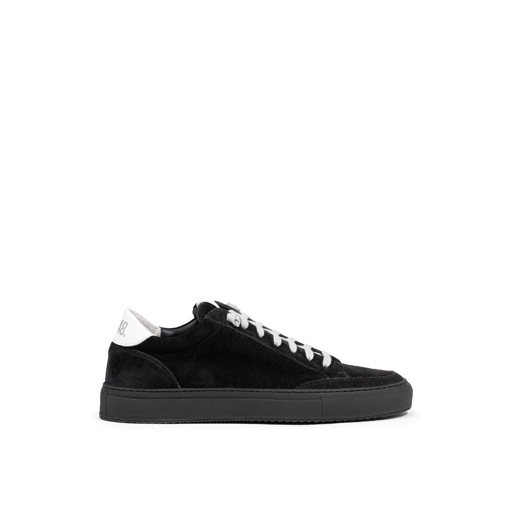  - Black Leather Scamociata Sneaker