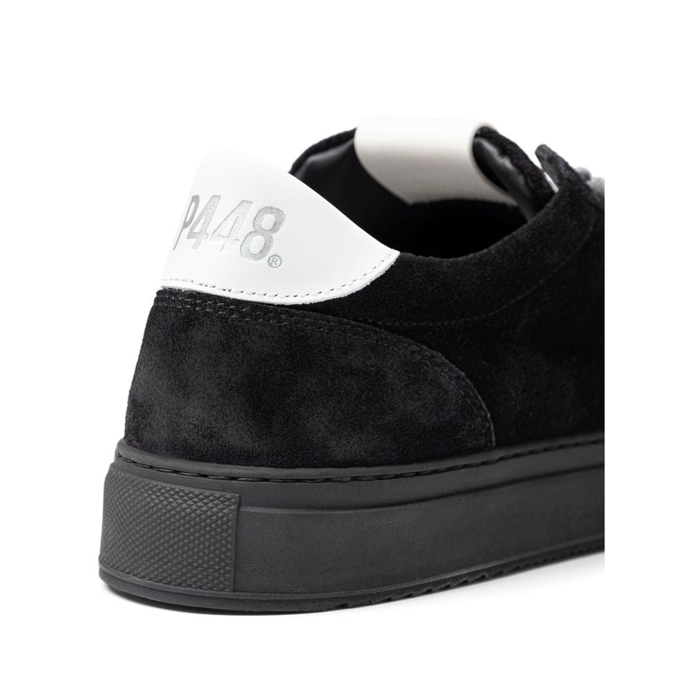  - Black Leather Scamociata Sneaker