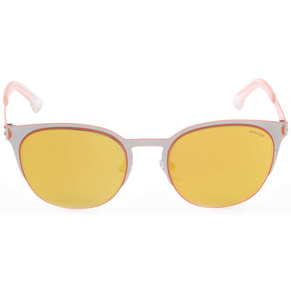 Police Bicolor Metal Sunglasses – Silver Frame, Orange Mirrored Lenses
