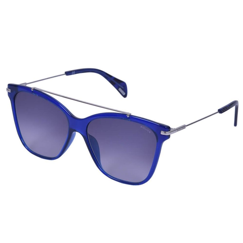 Police Women’s Sunglasses – Blue and Silver Metal Frame