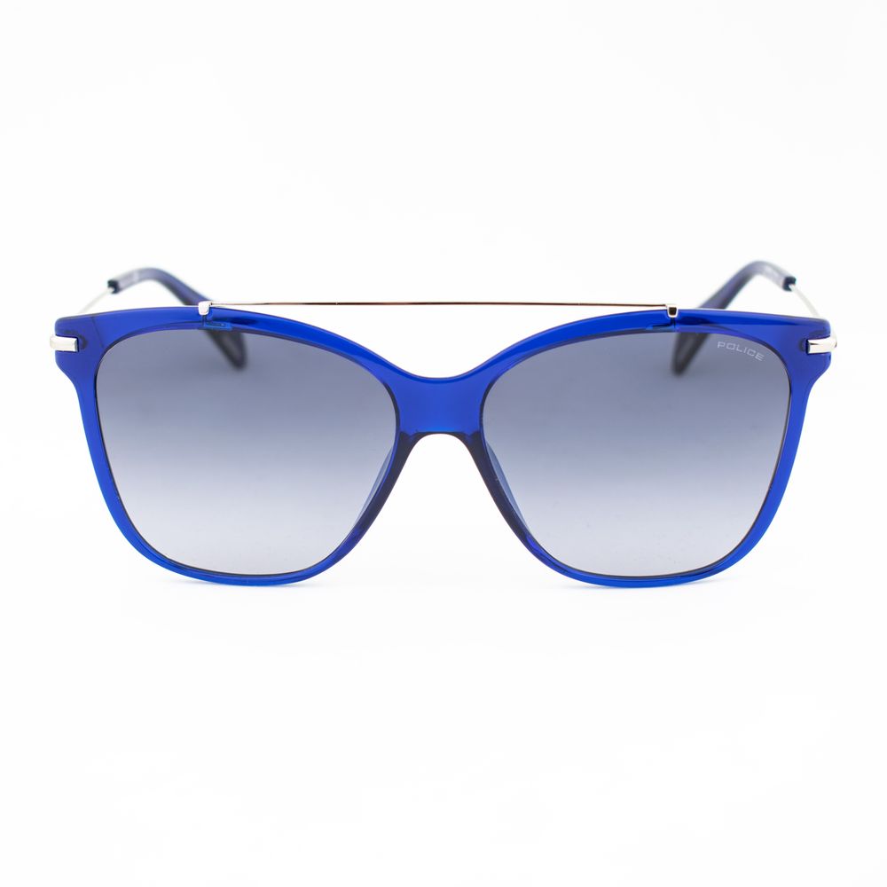 Police Women’s Sunglasses – Blue and Silver Metal Frame