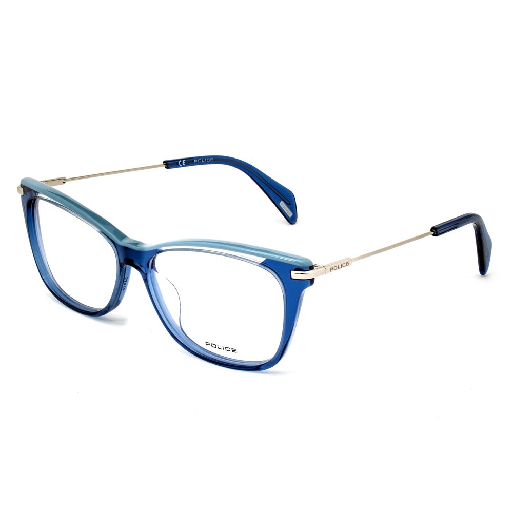 Police Women’s Sunglasses – Shiny Translucent Blue Acetate Frame