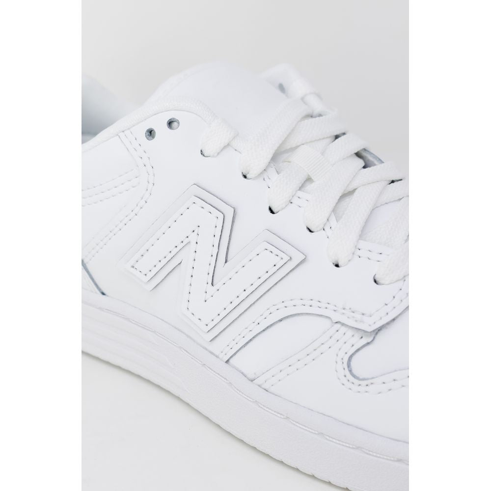 White Synthetic Leather Sneaker - The Luxe Alliance