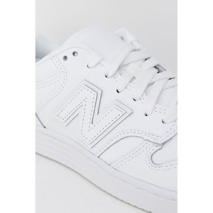 White Synthetic Leather Sneaker - The Luxe Alliance