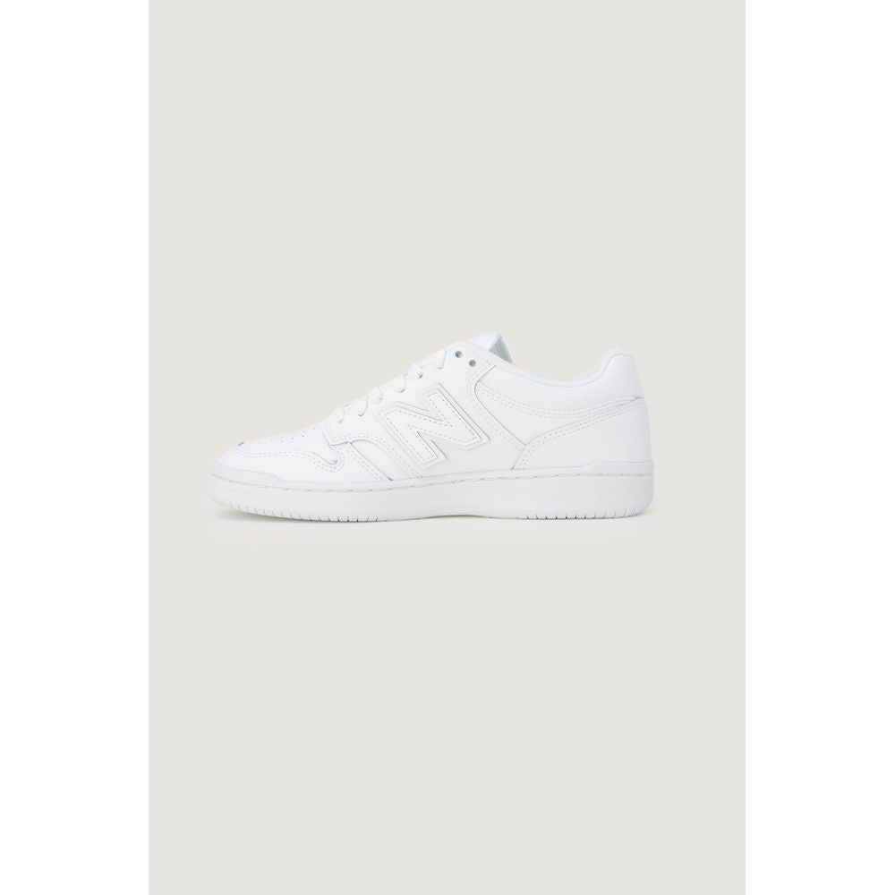 White Synthetic Leather Sneaker - The Luxe Alliance