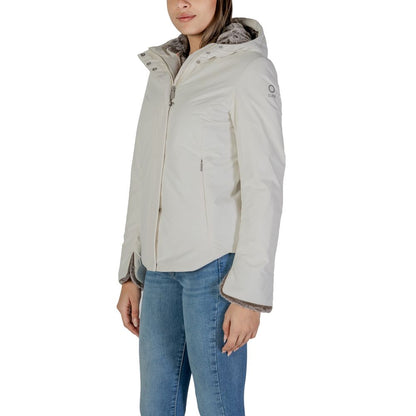 Cream Polyester Jackets & Coat - The Luxe Alliance