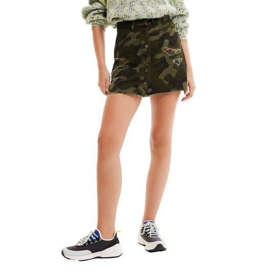 Army Cotton Skirt - The Luxe Alliance