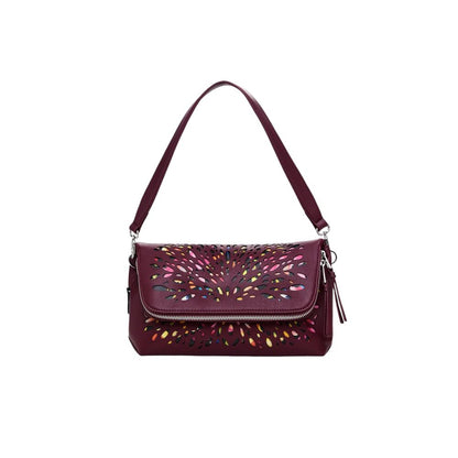  - Bordeaux Polyethylene Handbag