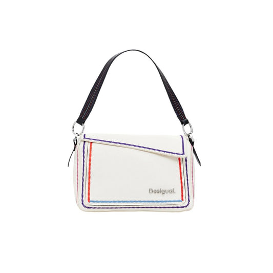 Cream Polyethylene Handbag - The Luxe Alliance