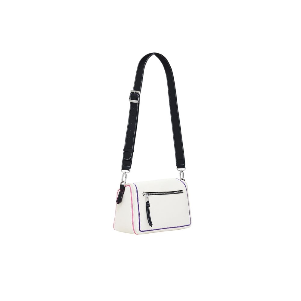 Cream Polyethylene Handbag - The Luxe Alliance