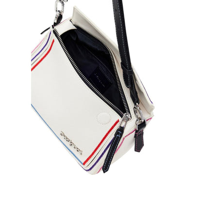 Cream Polyethylene Handbag - The Luxe Alliance