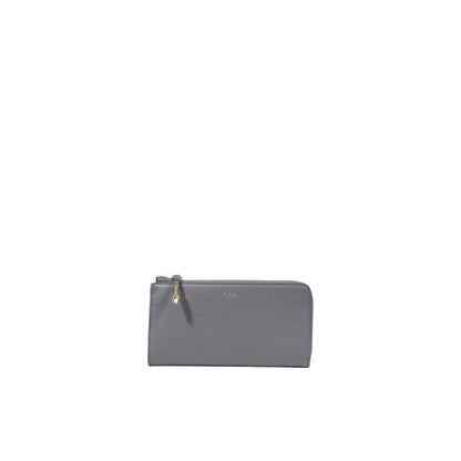 Gray Leather Wallet - The Luxe Alliance