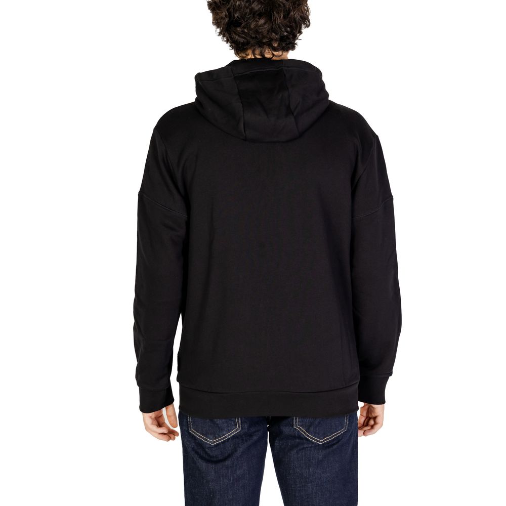 Men's Black Cotton Sweater - Essential Fall/Winter Layer