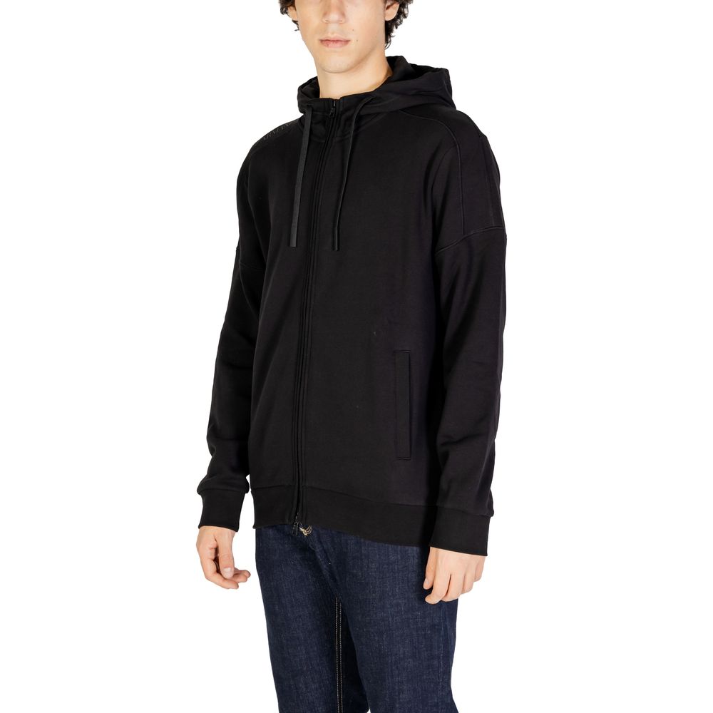 Men's Black Cotton Sweater - Essential Fall/Winter Layer