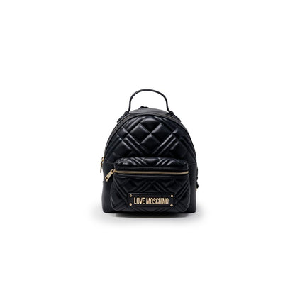 Quilted Black Backpack