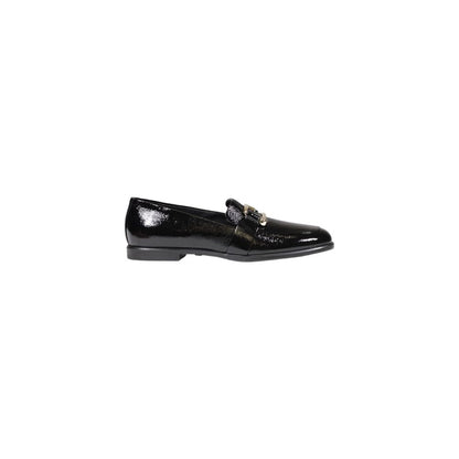  - Black Leather Flat Shoe