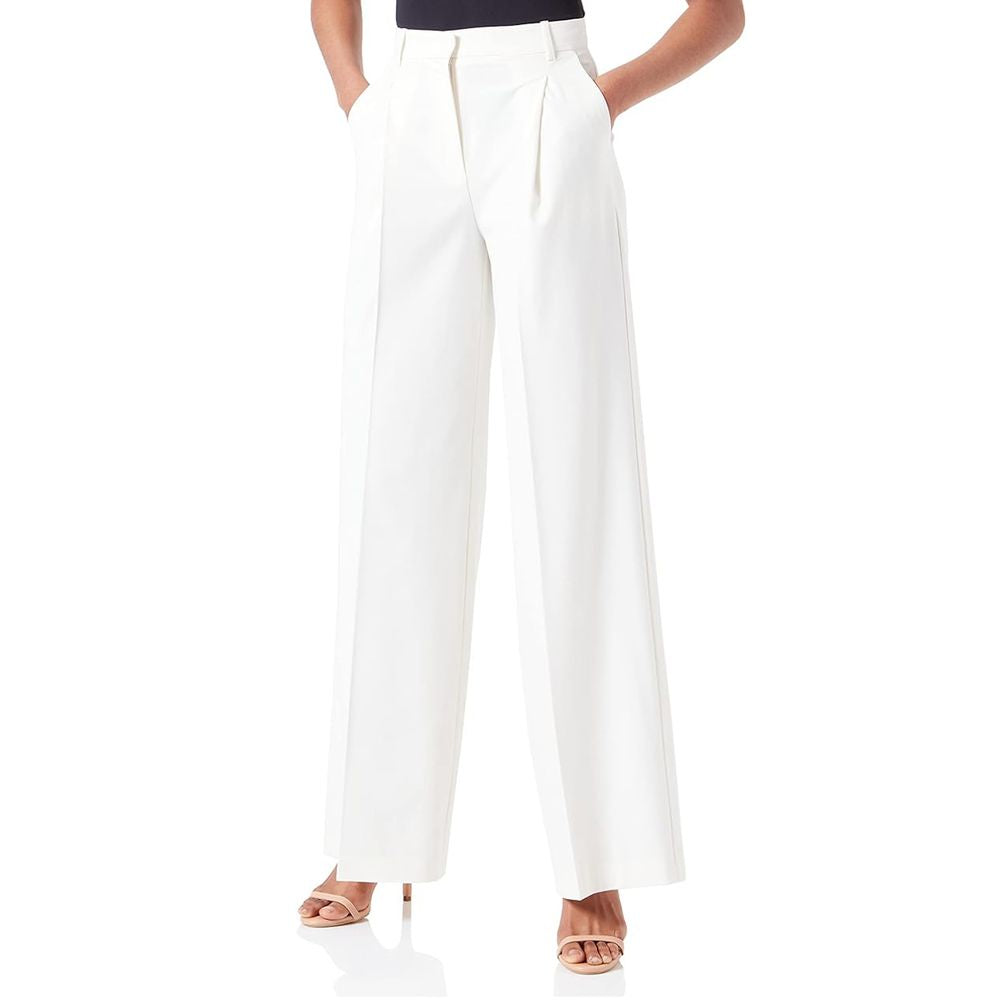 White Polyester Jeans & Pant - The Luxe Alliance