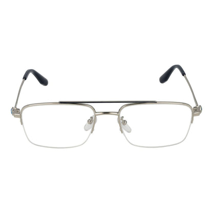 BMW Gray Men’s Optical Glasses – Half-Rim Metal Frame, 54mm