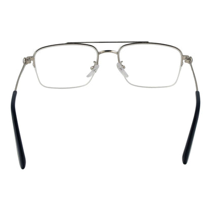 BMW Gray Men’s Optical Glasses – Half-Rim Metal Frame, 54mm