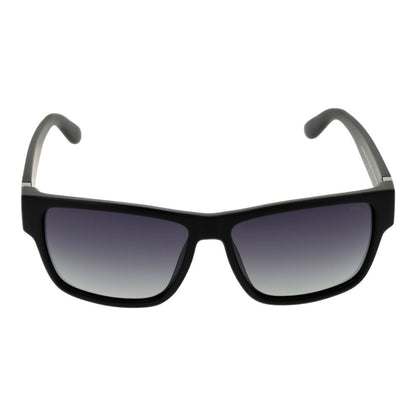 Fila Black Men's Sunglasses – Stylish Square Frames with Grey Polarized Lenses