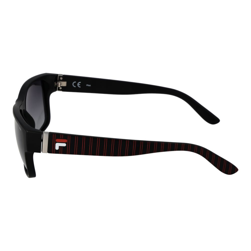 Fila Black Men's Sunglasses – Stylish Square Frames with Grey Polarized Lenses