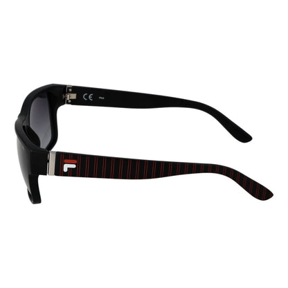Fila Black Men's Sunglasses – Stylish Square Frames with Grey Polarized Lenses