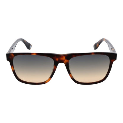 BMW Brown Men’s Sunglasses – Square Full-Rim Frame with Brown Gradient Lenses, 55mm