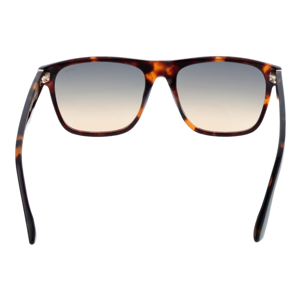 BMW Brown Men’s Sunglasses – Square Full-Rim Frame with Brown Gradient Lenses, 55mm
