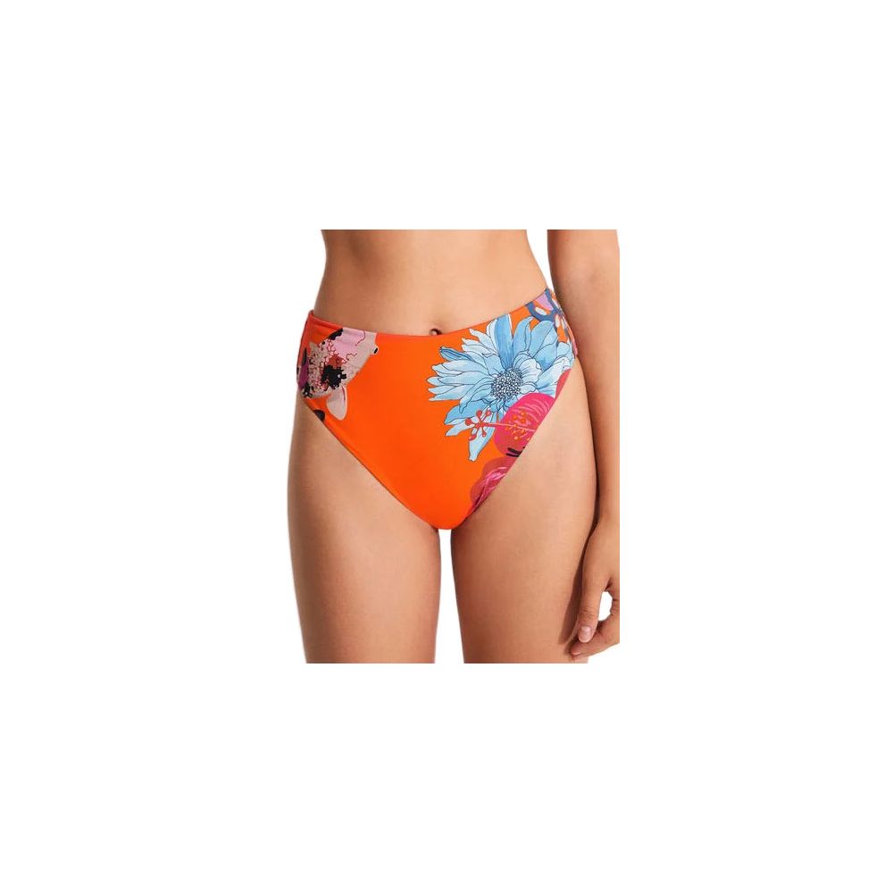  - Orange Polyester Swimwear