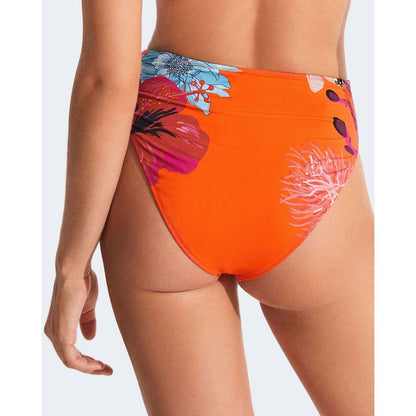  - Orange Polyester Swimwear