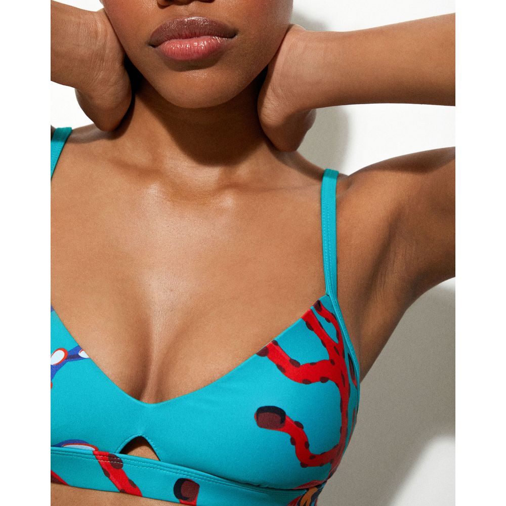  - Turquoise Polyester Swimwear