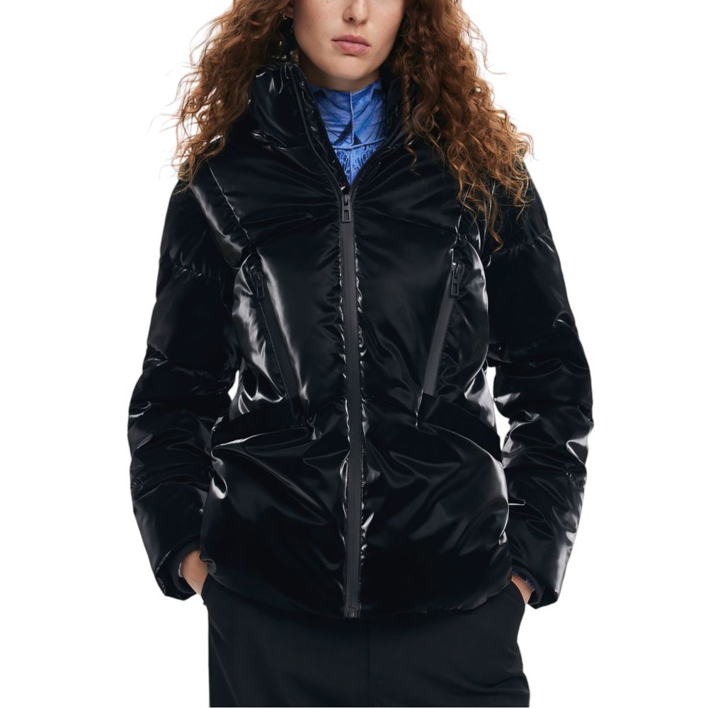  - Black Polyester Jackets & Coat