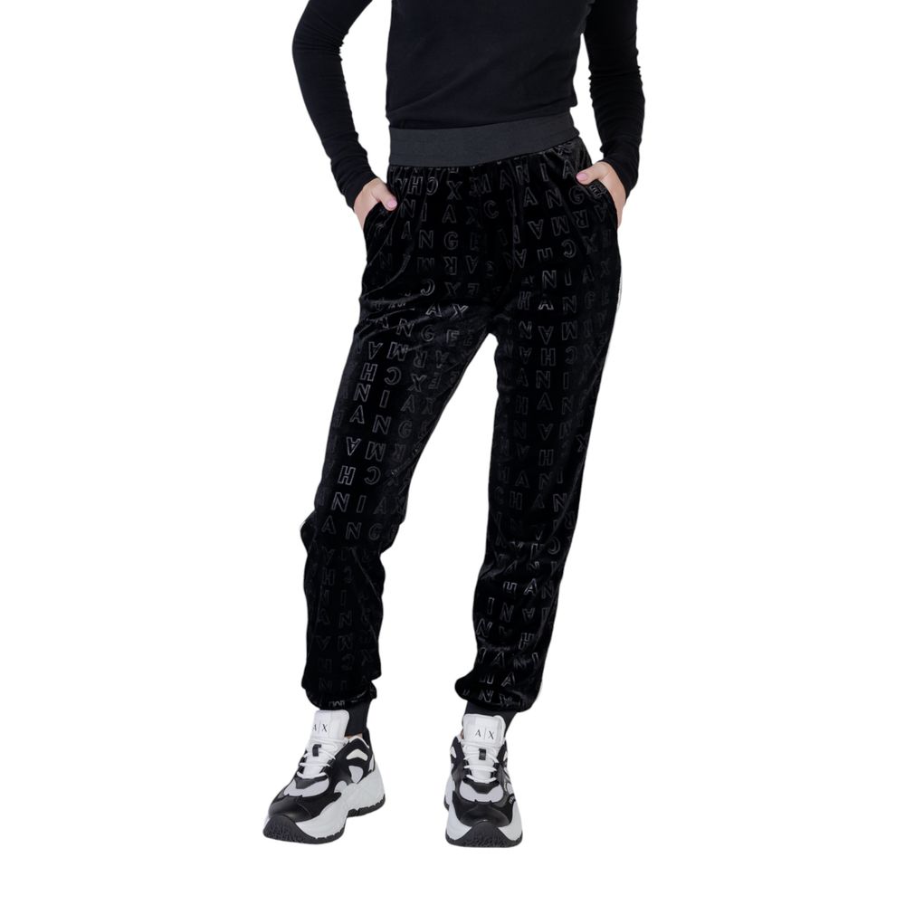  - Black Polyester Jeans & Pant